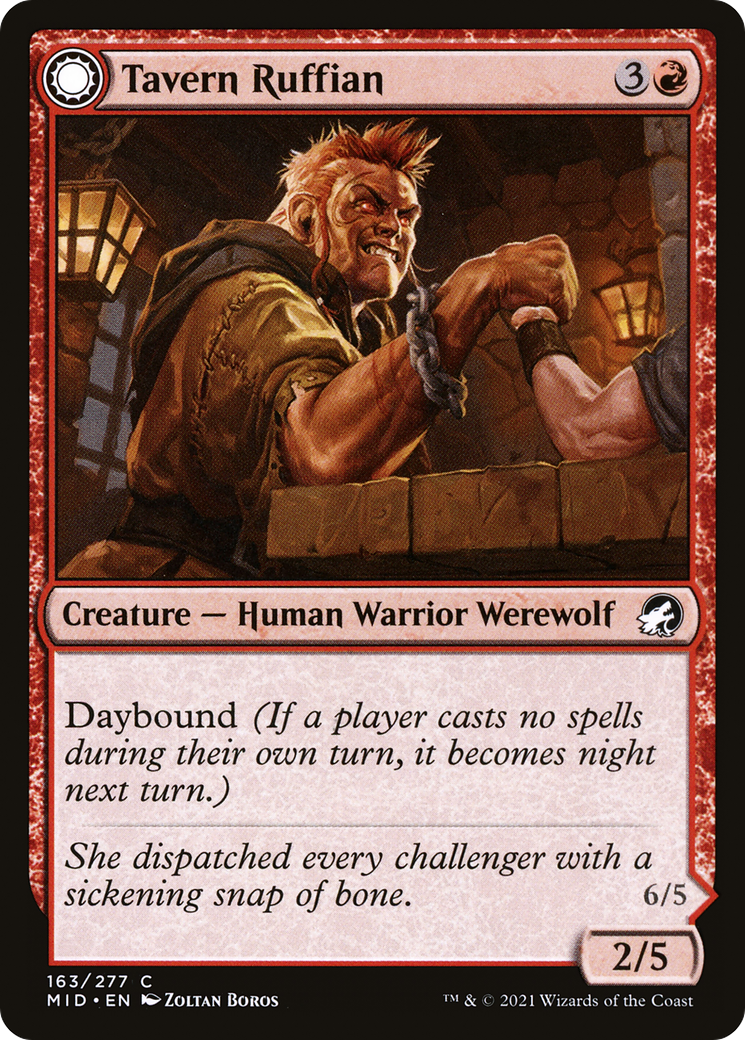 Tavern Ruffian // Tavern Smasher (MID-163) - common: (Double Faced Transform)