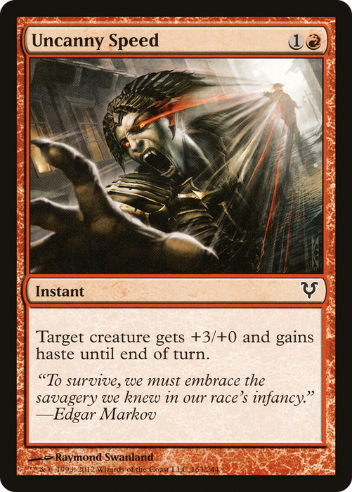 Uncanny Speed (AVR-163) - common - Foil
