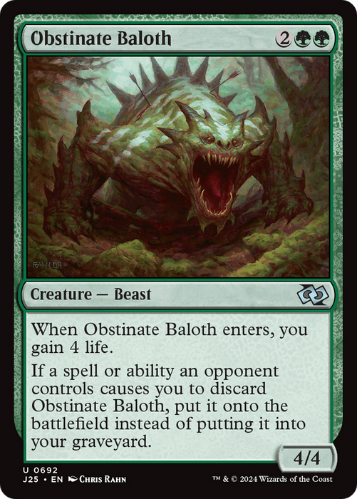 Obstinate Baloth (J25-692) - uncommon