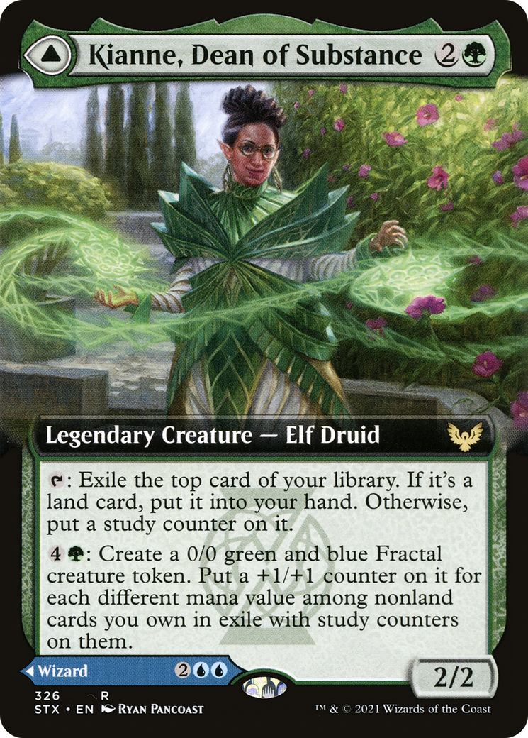 Kianne, Dean of Substance // Imbraham, Dean of Theory (STX-326) - rare: (Extended Art)