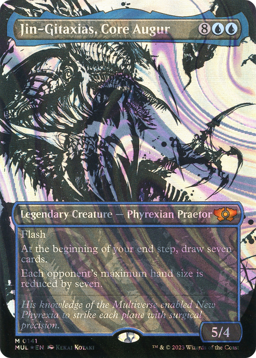 Jin-Gitaxias, Core Augur (MUL-141) - mythic: (Showcase) (Borderless) - Foil