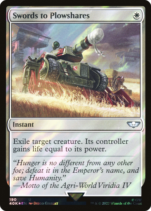 Swords to Plowshares (40K-190★) - uncommon - Foil