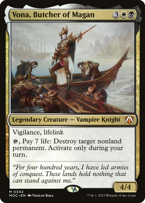 Vona, Butcher of Magan (MOC-342) - mythic