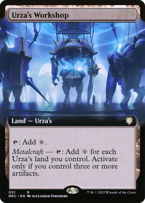 Urza's Workshop (BRC-051) - rare: (Extended Art) - Foil