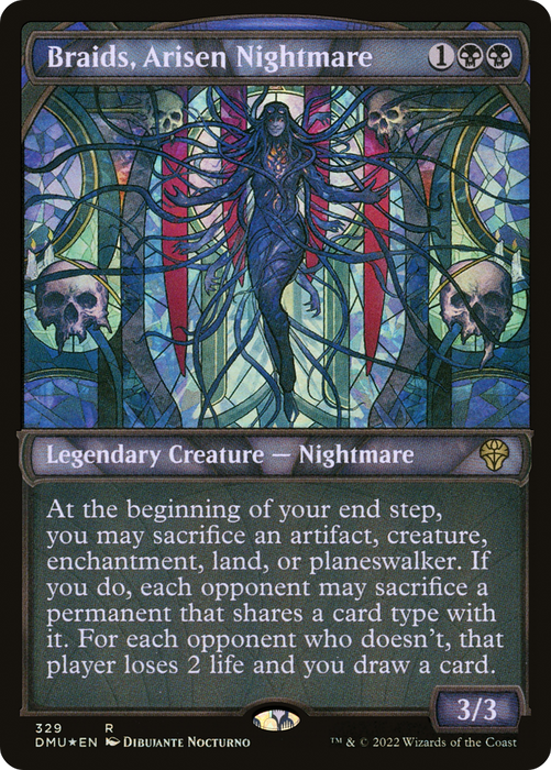 Braids, Arisen Nightmare (DMU-329) - rare: (Showcase) - Foil
