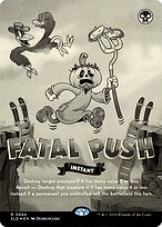 Fatal Push (0884) (Black & White Foil) (SLD-884) - rare - Foil