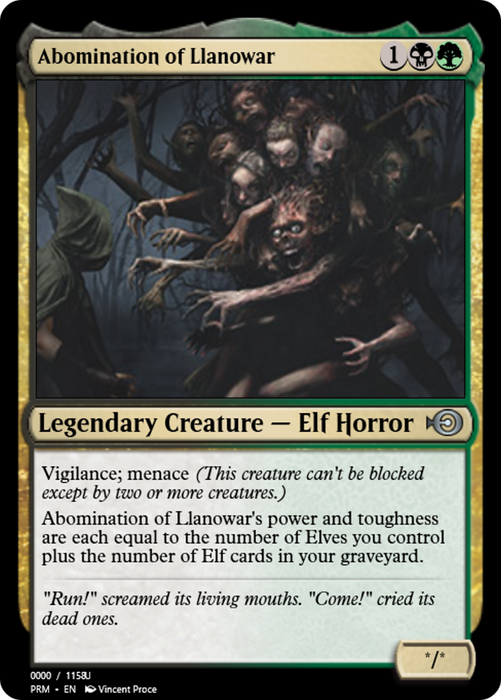 Abomination of Llanowar (PRM-86300) - uncommon - Foil