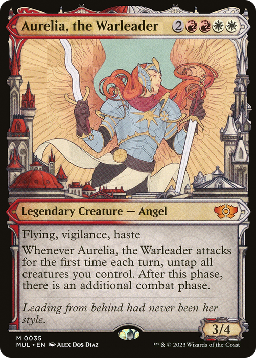 Aurelia, the Warleader (MUL-035) - mythic: (Showcase) - Foil