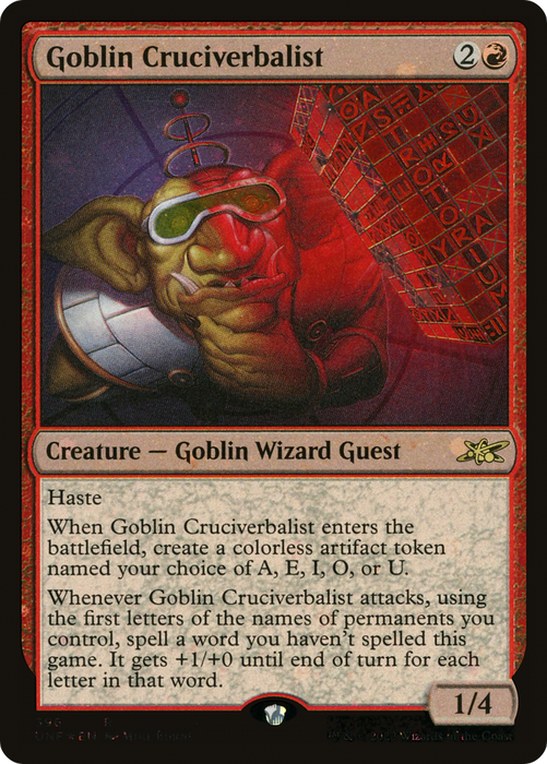 Goblin Cruciverbalist (UNF-396) - rare - Foil