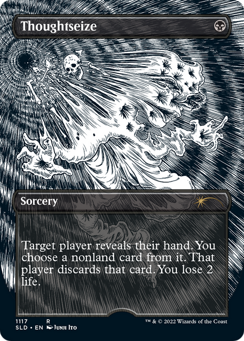 Thoughtseize (SLD-1117) - rare (Borderless) - Etched Foil