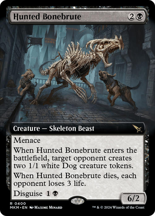 Hunted Bonebrute (MKM-400) - rare: (Extended Art) - Foil