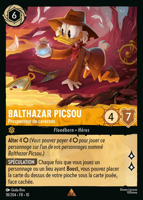 Balthazar Picsou - Prospecteur de cavernes (18/204) - LDLP - Rare - Cold Foil