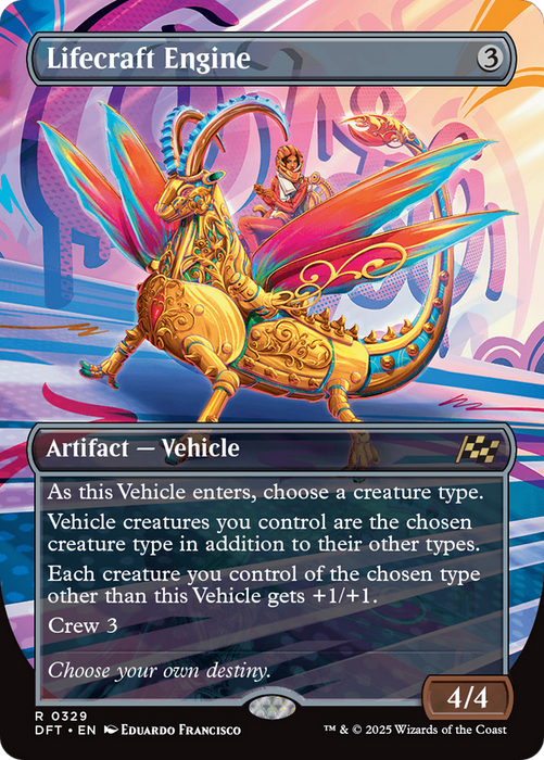 Lifecraft Engine (DFT-329) - rare (Borderless) - Foil
