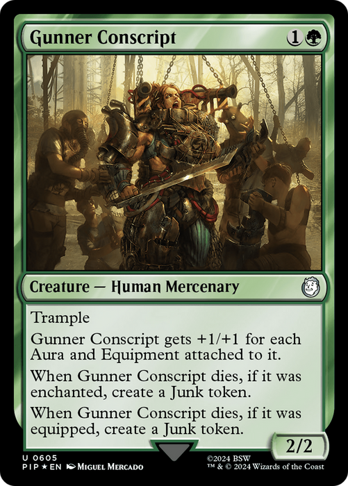 Gunner Conscript (PIP-605) - uncommon - Foil