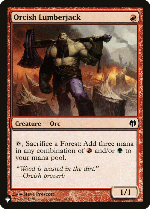 Orcish Lumberjack (LIST-DDL-44) - common