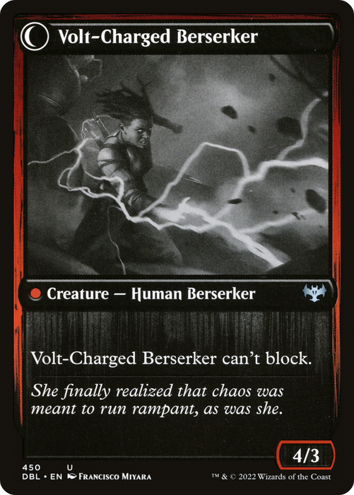 Voltaic Visionary // Volt-Charged Berserker (DBL-450) - uncommon: (Double Faced Transform)
