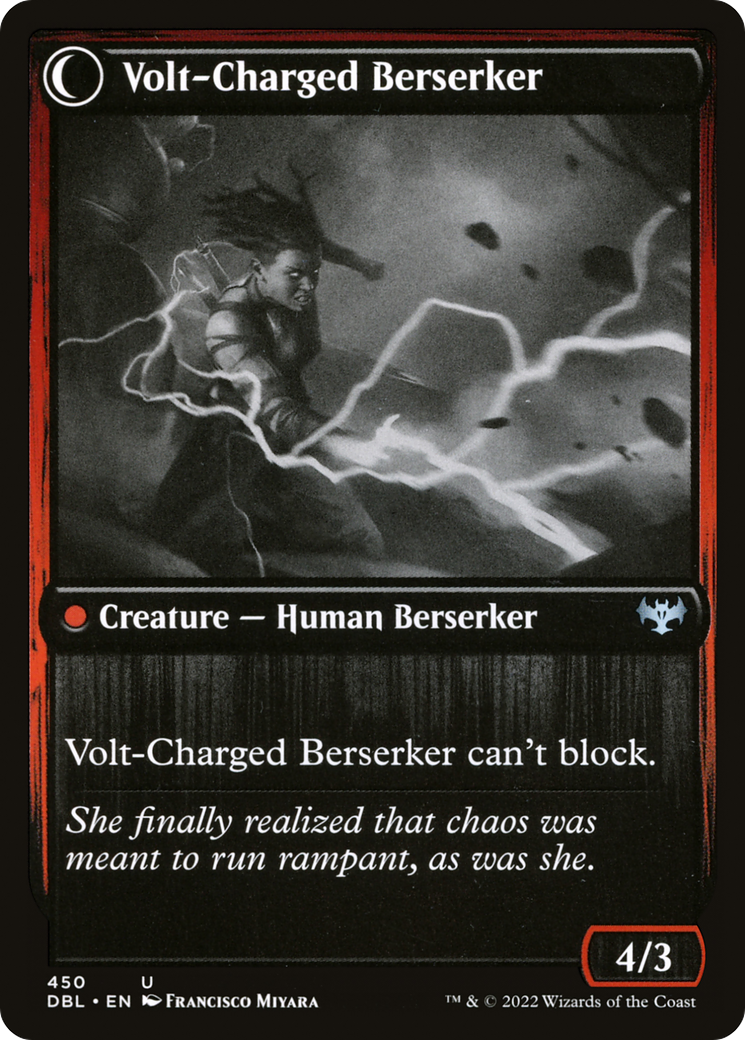 Voltaic Visionary // Volt-Charged Berserker (DBL-450) - uncommon: (Double Faced Transform) - Foil