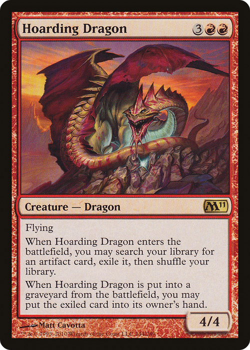 Hoarding Dragon (M11-144) - rare - Foil