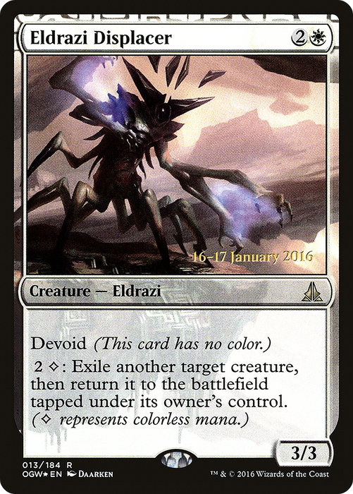 Eldrazi Displacer (PRE-13S) - rare: (devoid) - Foil