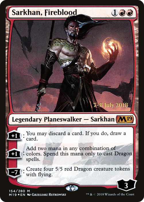 Sarkhan, Fireblood (PRE-154S) - mythic - Foil