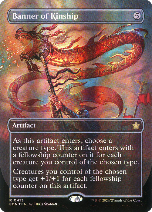 Banner of Kinship (FDN-413) - rare (Borderless) - Foil