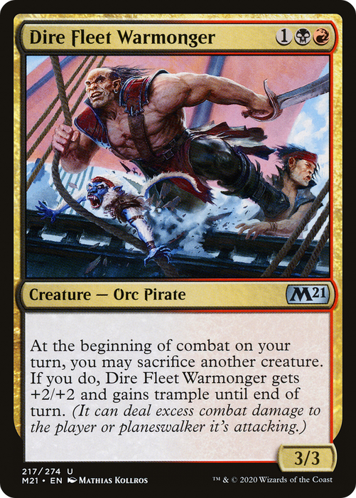 Dire Fleet Warmonger (M21-217) - uncommon