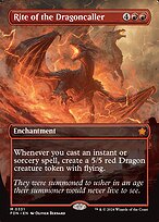 Rite of the Dragoncaller (FDN-331) - mythic (Borderless) - Foil