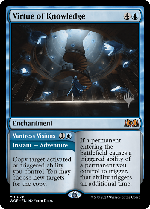 Virtue of Knowledge // Vantress Visions (PPWOE-76P) - mythic - Foil