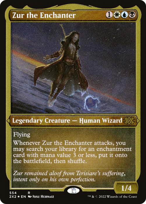 Zur the Enchanter (2X2-554) - rare - Etched Foil