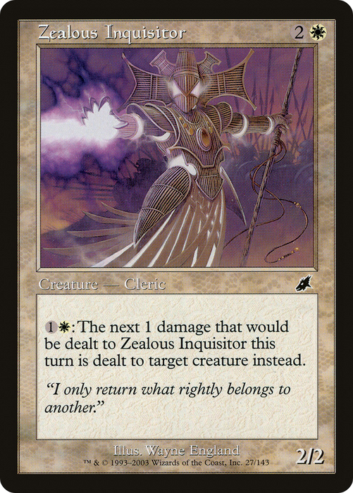 Zealous Inquisitor (SCG-027) - common - Foil