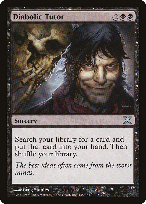Diabolic Tutor (10E-135) - uncommon - Foil