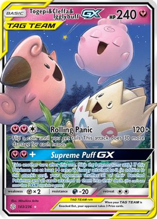 Togepi & Cleffa & Igglybuff GX (143/236) - SCE  - Ultra Rare - Holofoil