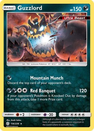 Guzzlord (136/236) - SCE  - Holo Rare - Holofoil