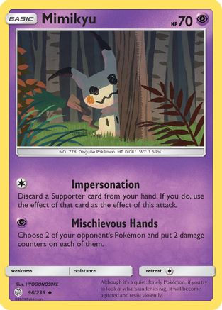 Mimikyu (96) (096/236) - SCE  - Uncommon - Reverse Holofoil