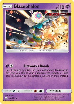 Blacephalon (104/236) - SCE  - Holo Rare - Reverse Holofoil