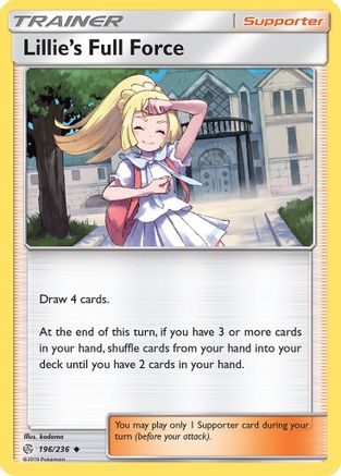 Lillie's Full Force (196/236) - SCE  - Uncommon - Reverse Holofoil