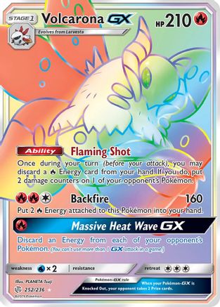 Volcarona GX (Secret) (252) - SCE  - Secret Rare - Holofoil