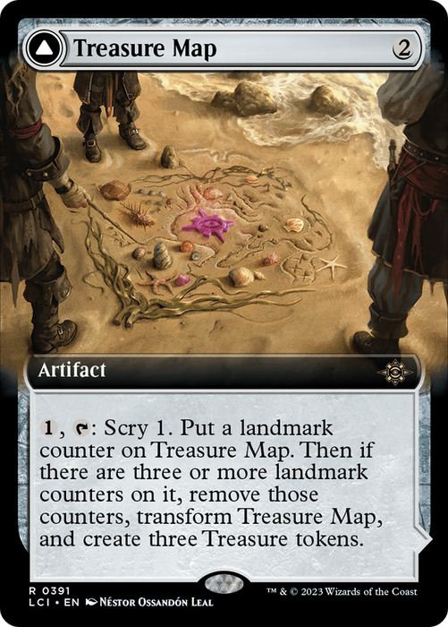Treasure Map // Treasure Cove (LCI-391) - rare: (Extended Art) - Foil
