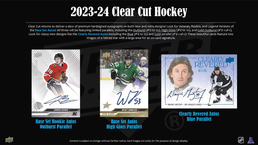 2023-24 Hockey - Upper Deck Clear Cut - Boîte - Hobby (anglais)