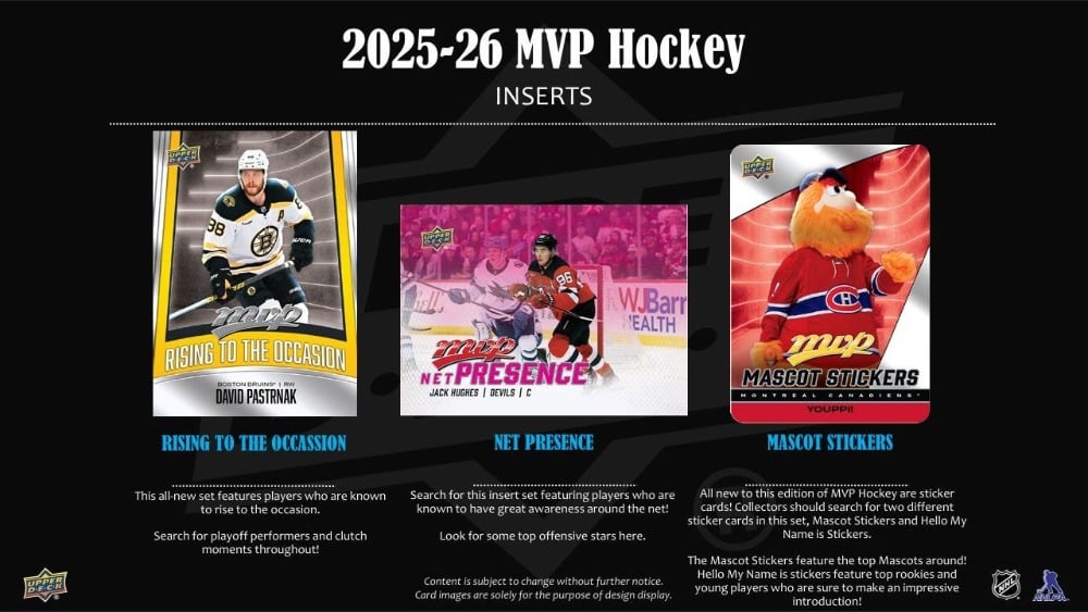 2025-26 Hockey - Upper Deck MVP - Blaster - Retail (anglais)