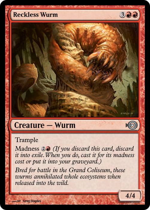 Reckless Wurm (PRM-35990) - uncommon - Foil