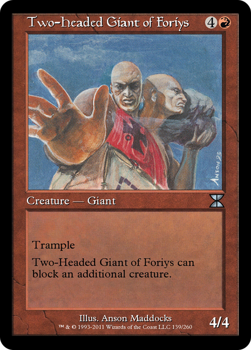 Two-Headed Giant of Foriys (ME4-139) - uncommon - Foil