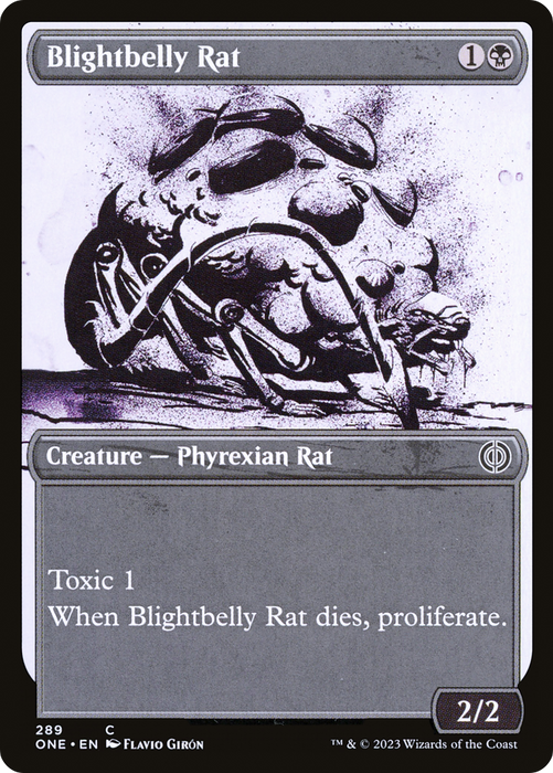 Blightbelly Rat (ONE-289) - common: (Showcase) - Foil