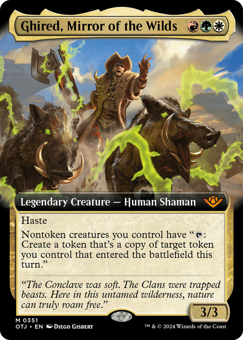 Ghired, Mirror of the Wilds (OTJ-351) - mythic: (Extended Art) - Foil