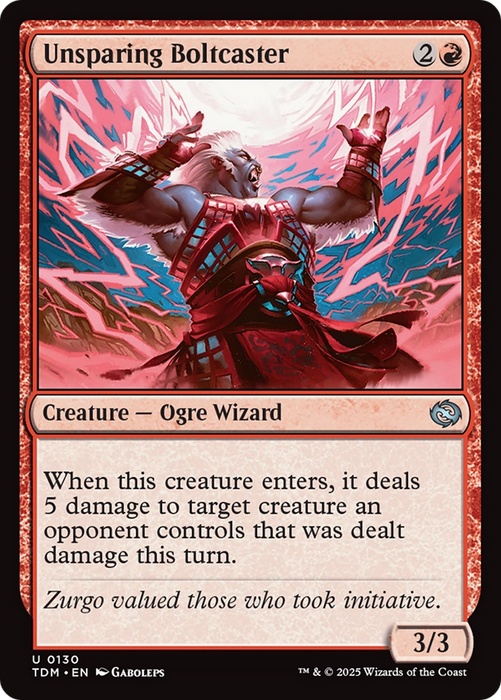 Unsparing Boltcaster (TDM-130) - uncommon - Foil