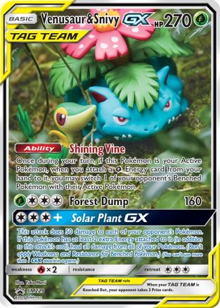 Venusaur & Snivy GX (SM229) - SP  - Promo - Holofoil