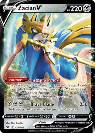 Zacian V (138/202) - SSSBS  - Ultra Rare - Holofoil