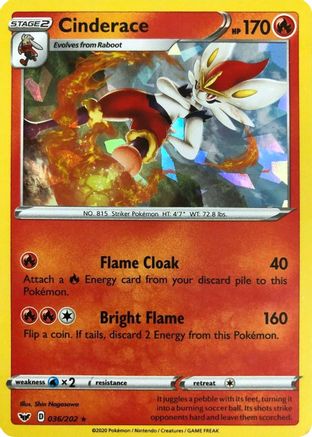 Cinderace (036/202) - DE  - Holo Rare - Holofoil
