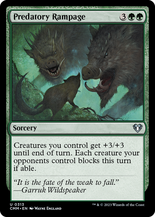 Predatory Rampage (CMM-313) - uncommon