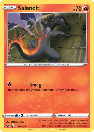 Salandit (027/202) - SSSBS  - Common - Reverse Holofoil